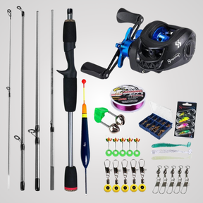 Kit Completo para Pesca (Vara, Carretilha, Iscas e Acessórios)