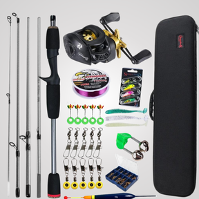 Kit Completo para Pesca (Vara, Carretilha, Iscas e Acessórios)