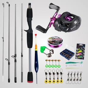 Kit Completo para Pesca (Vara, Carretilha, Iscas e Acessórios)