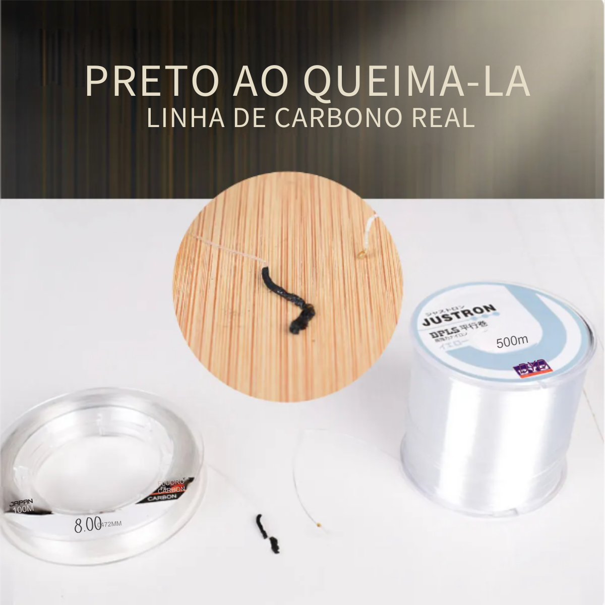 Linha de Pesca Profissional 100% Fluorocarbono