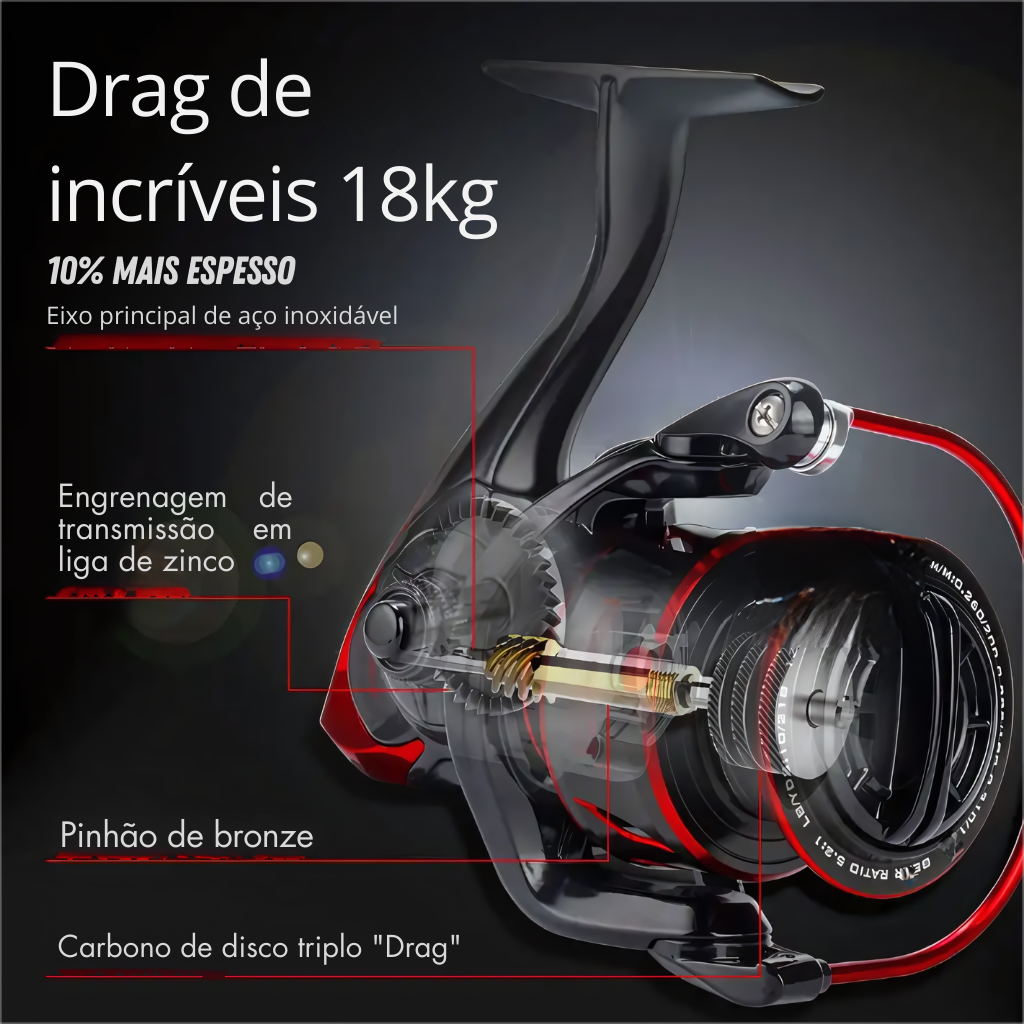 Molinete Profissional Drag 18kg